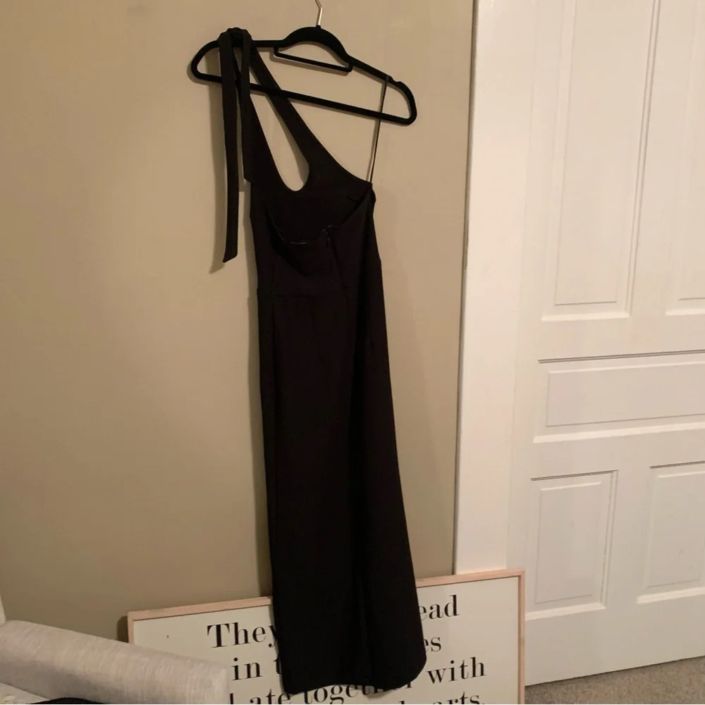 Abercrombie & Fitch Black Midi Dress with Side Slit - Picture 5 of 8